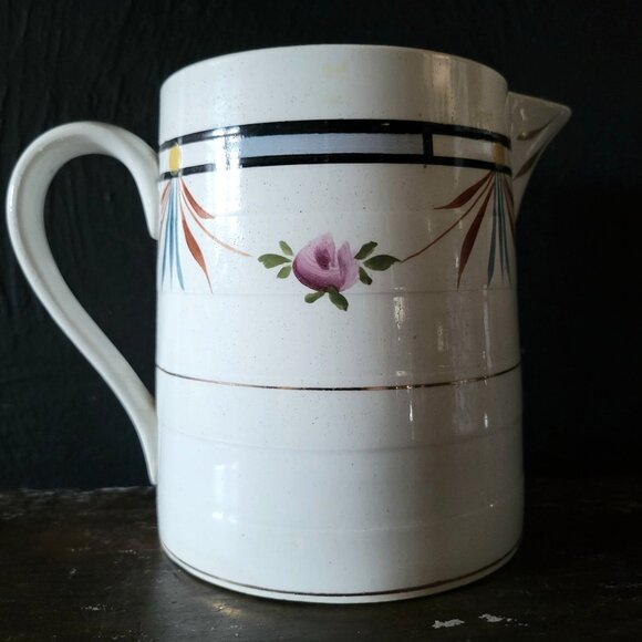 Antique Moulin Loups & Hamage Nord French Pitcher Made in France
